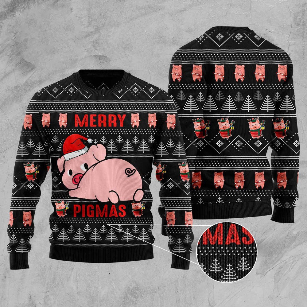 Merry Pigmas Ugly Christmas Sweater Funny Ugly Christmas Sweater Gifts For Couples