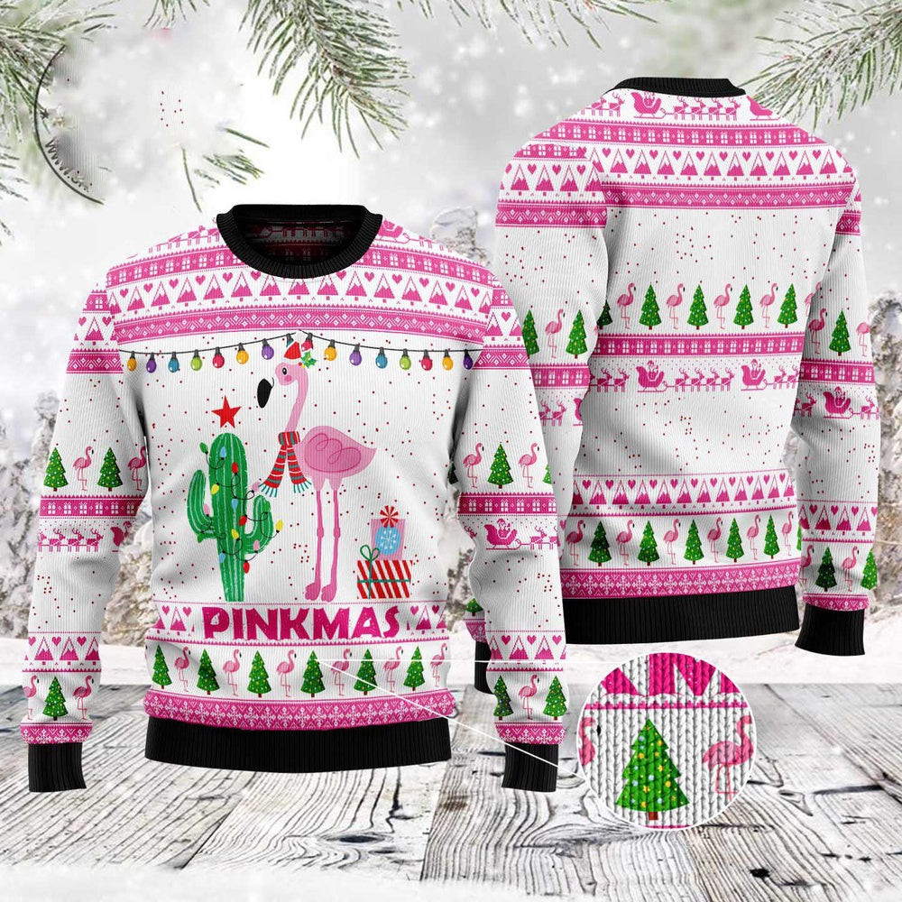 Merry Pinkmas Ugly Christmas Sweater Funny Ugly Christmas Sweater Gifts For Couples