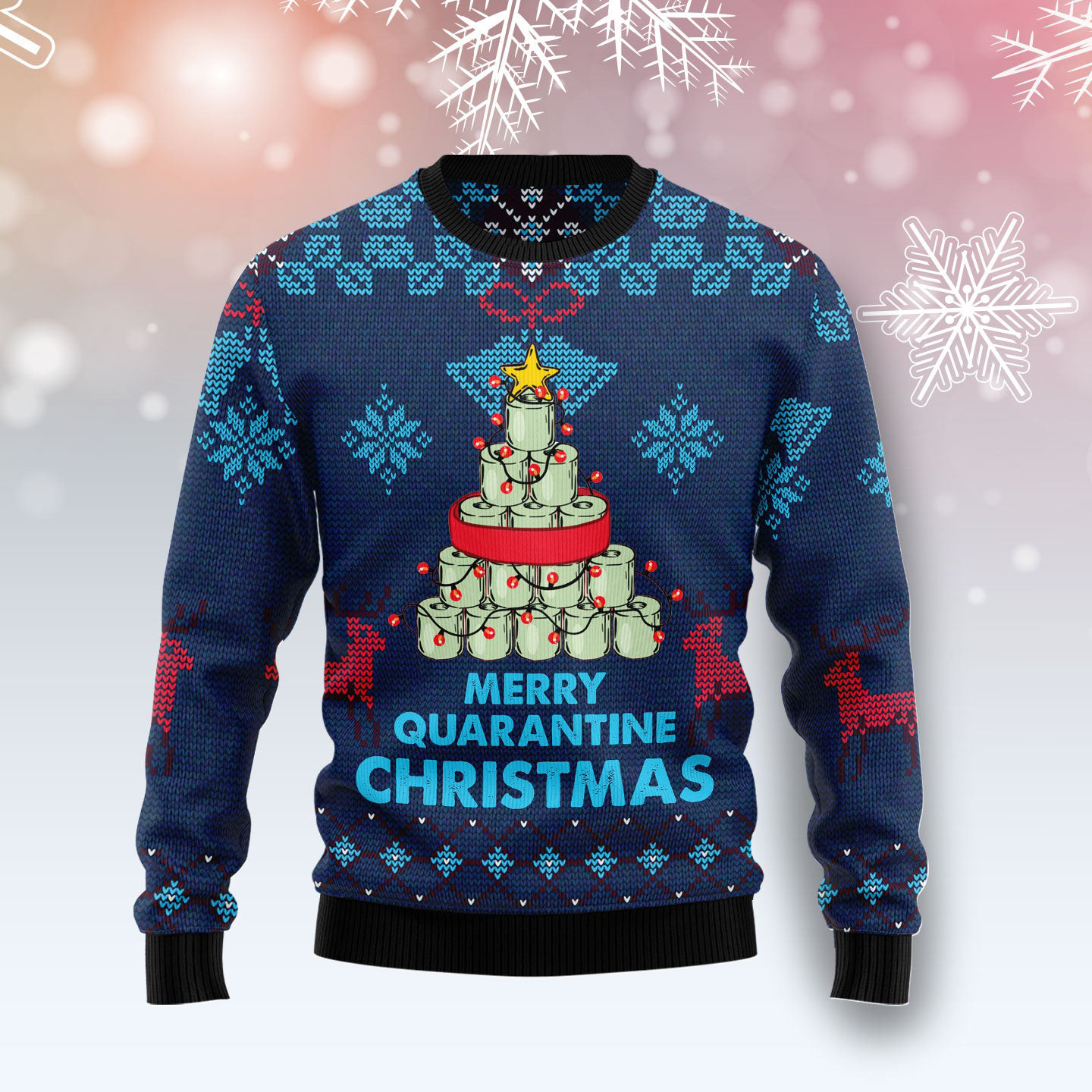 Merry Quarantine Christmas 2020 Ugly Christmas Sweater Warm Clothes For Winter