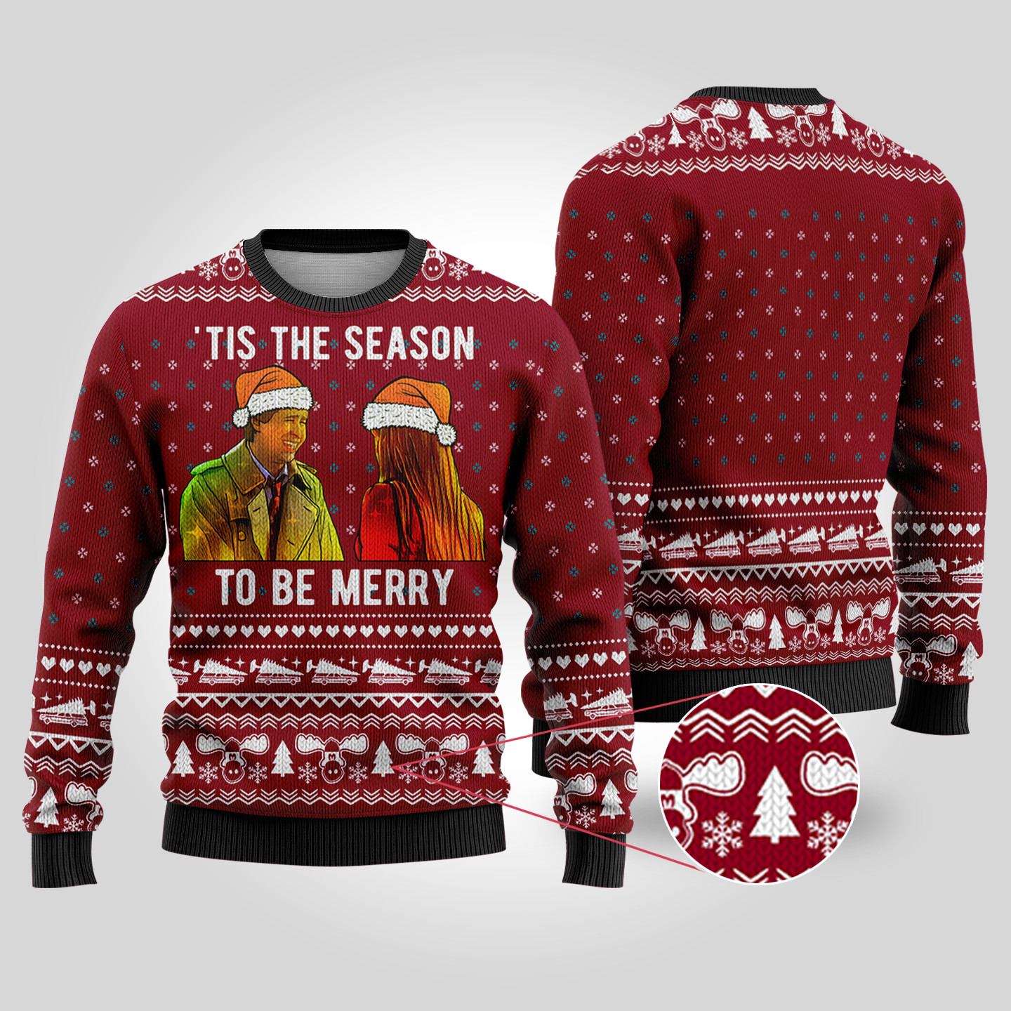 Merry Season National Lampoon Cardinal Red Ugly Christmas Sweater Warm and Comfy Sweater for Winter Days
