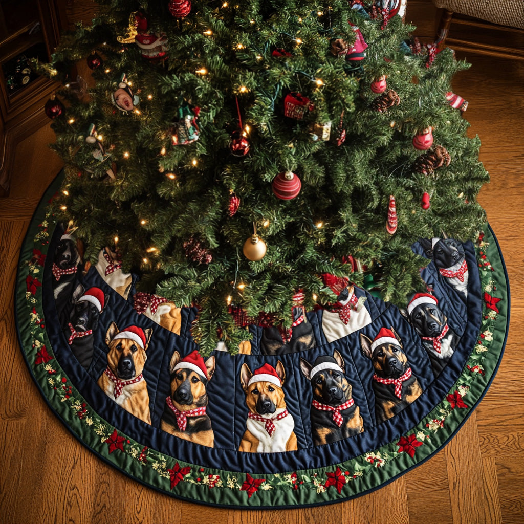 Merry Shepherd Whispers Quilted Christmas Tree Skirt Classic Christmas Home Decor Merry And Bright Holiday Decor