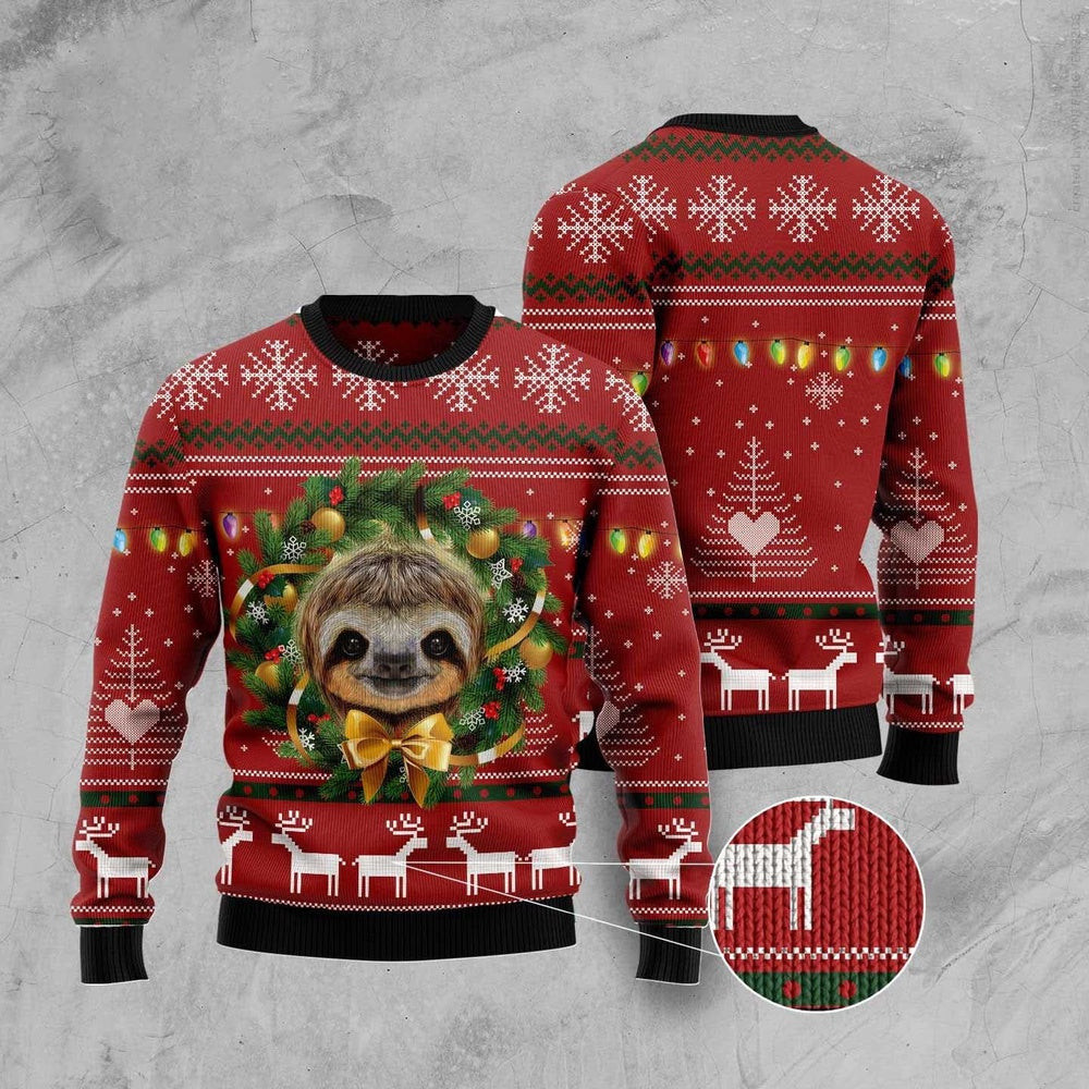 Merry Slothmas Funny Ugly Christmas Sweater Funny Ugly Christmas Sweater Gifts For Couples
