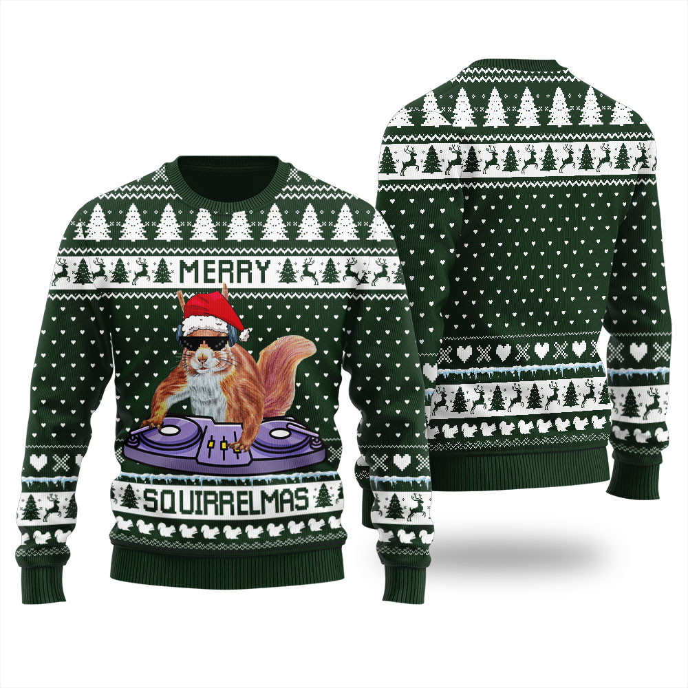 Merry Squirrelmas Ugly Christmas Sweater For Unisex Christmas Merch Gift That Brings Joy and Warmth