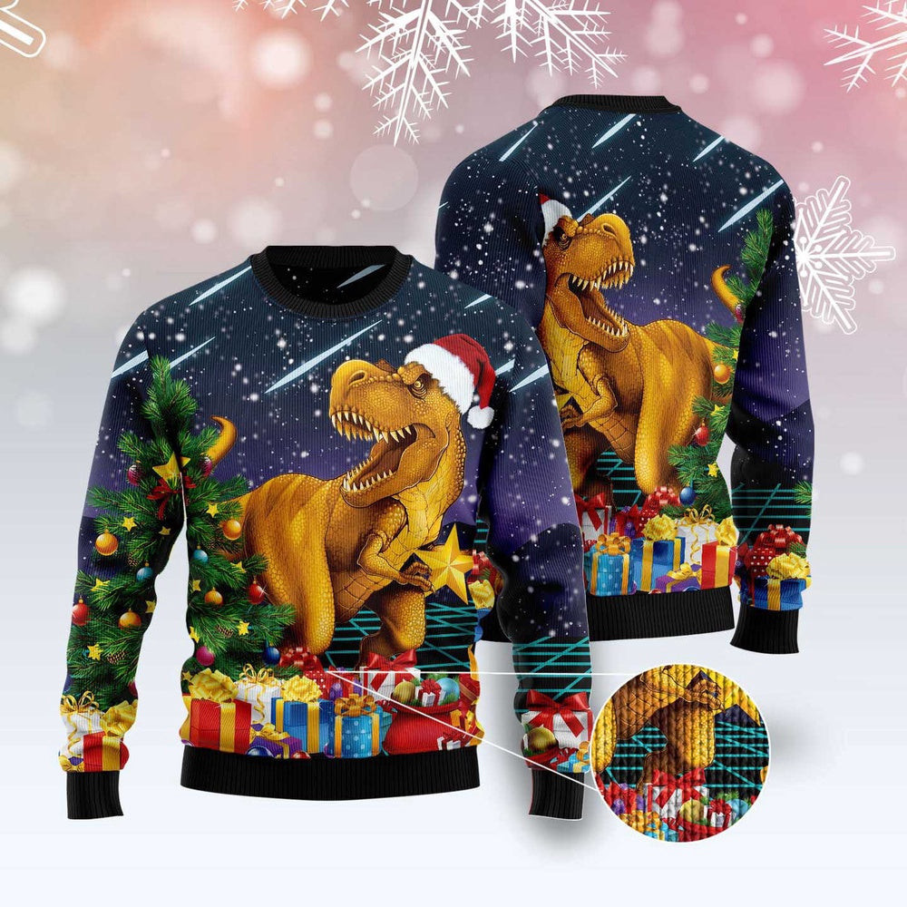 Merry T-Rex Christmas Ugly Christmas Sweater Funny Ugly Christmas Sweater Best Christmas Gifts