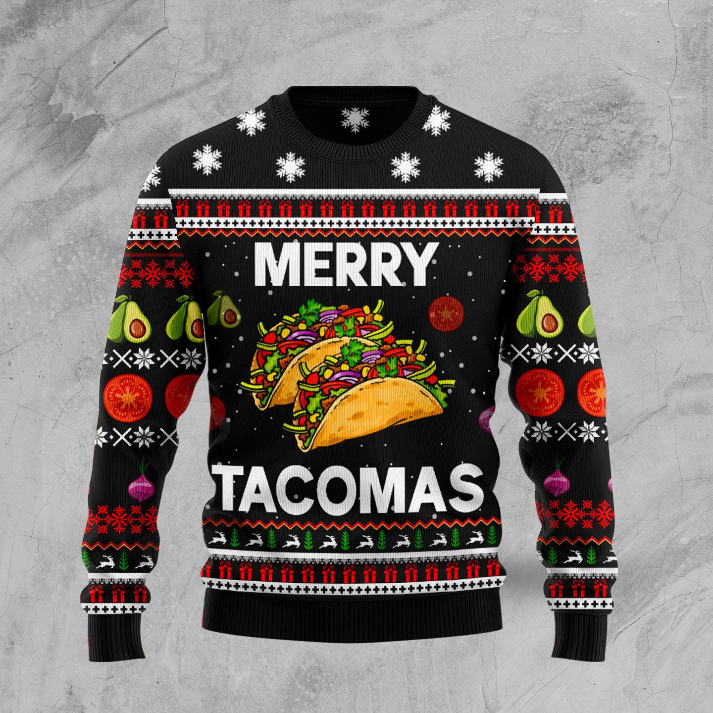 Merry Tacomas Ugly Christmas Sweater Holiday Clothing Foodie Christmas Gifts