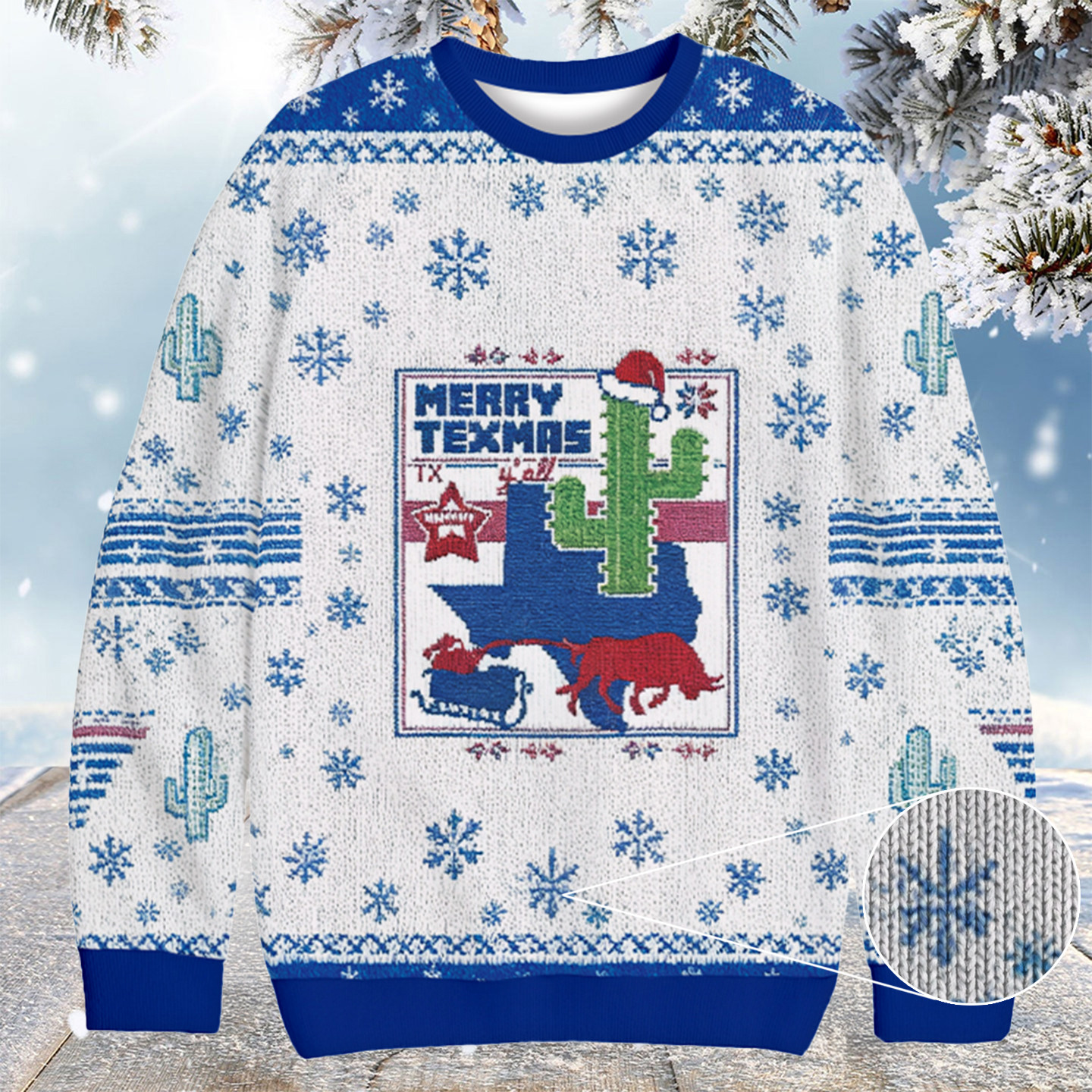 Merry Texmas Y'All Christmas Ugly Sweater Cute Xmas Apparel Holiday Gift Ideas