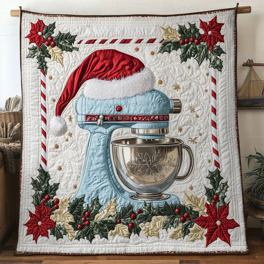 Merry Treat Flour Mixer Machine Quilt Blanket Christmas Throws Christmas Gifts For Couples