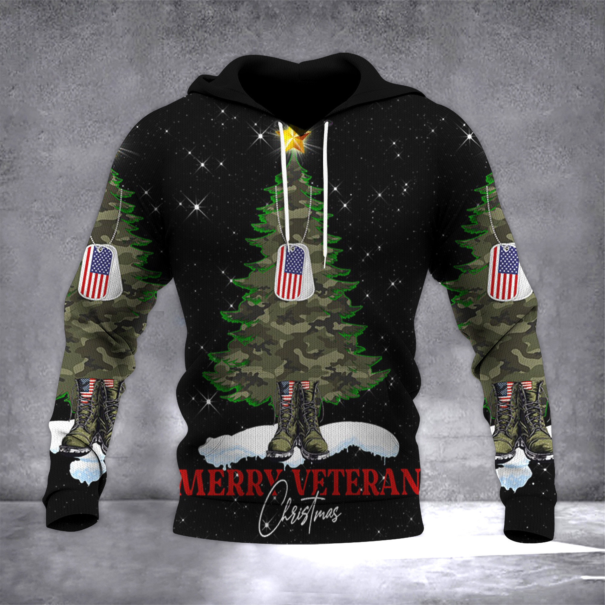 Merry Veteran Christmas Sweater Hoodie Great Xmas Gift Ideas For Veterans 2023