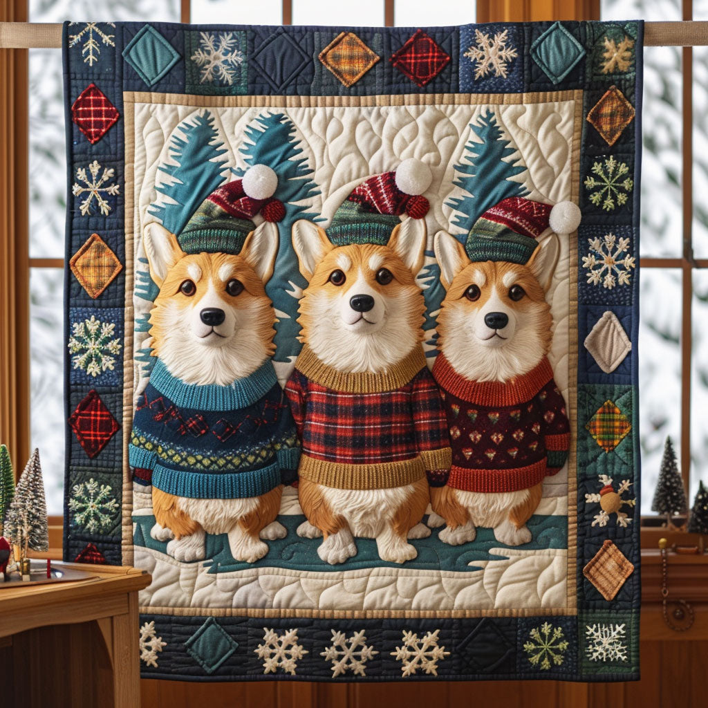 Merry Woofs Quilt Blanket Sofa Throws Christmas Presents For Grandma