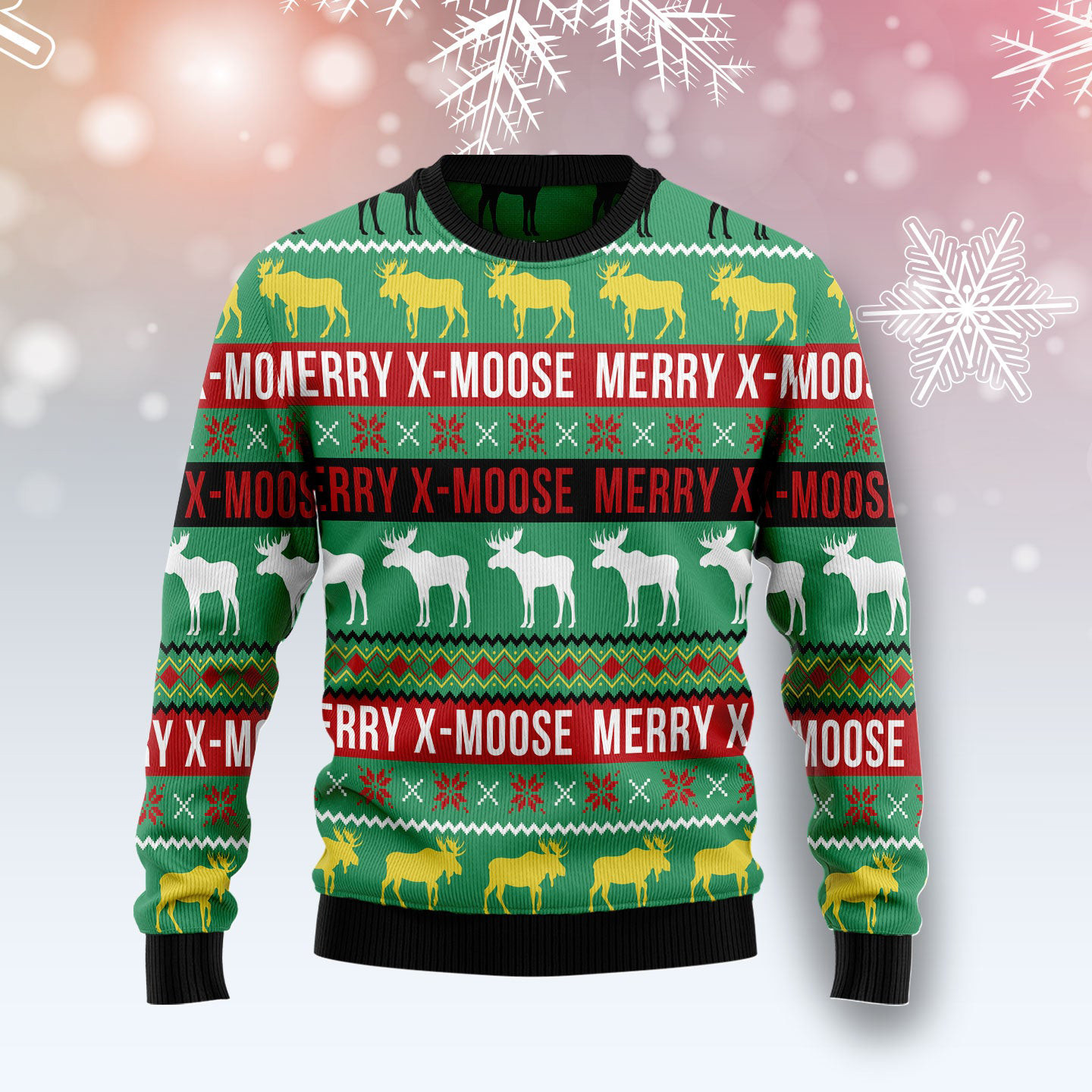 Merry X Moose Ugly Christmas Sweater Animal Sweater Christmas Gifts For Moose Lovers