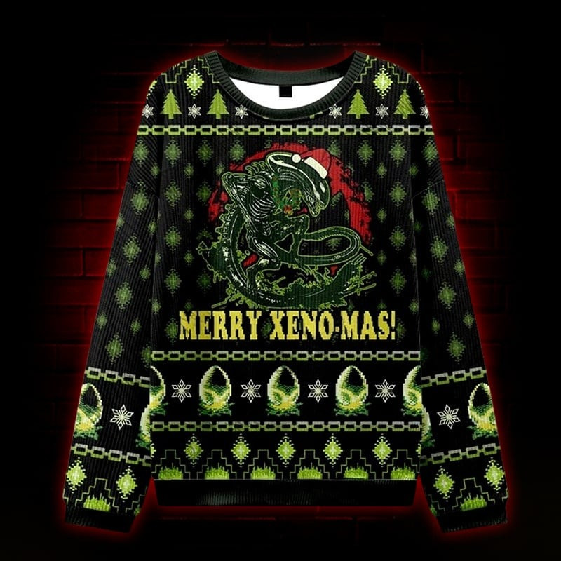 Merry Xeno-Mas Ugly Christmas Sweater Funny Apparel Xmas Holiday Gifts For Friends