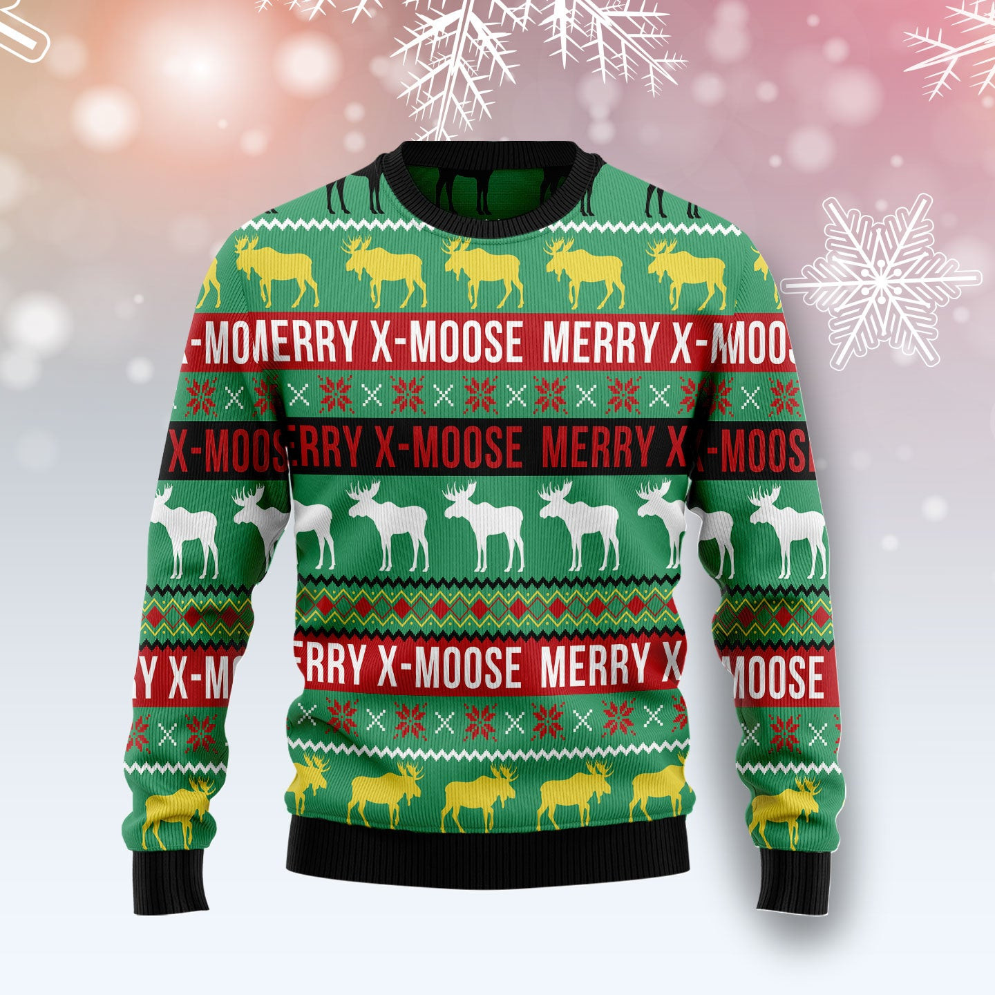 Merry XMoose  Ugly Christmas Sweater
