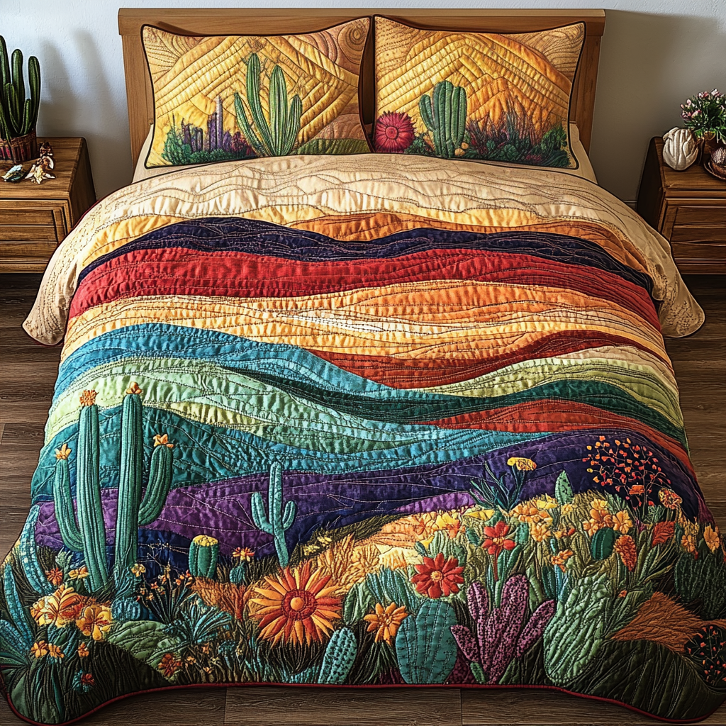 Mesa Magic Quilted Bedding Set Elegant Bedding Set Gift for Newlyweds