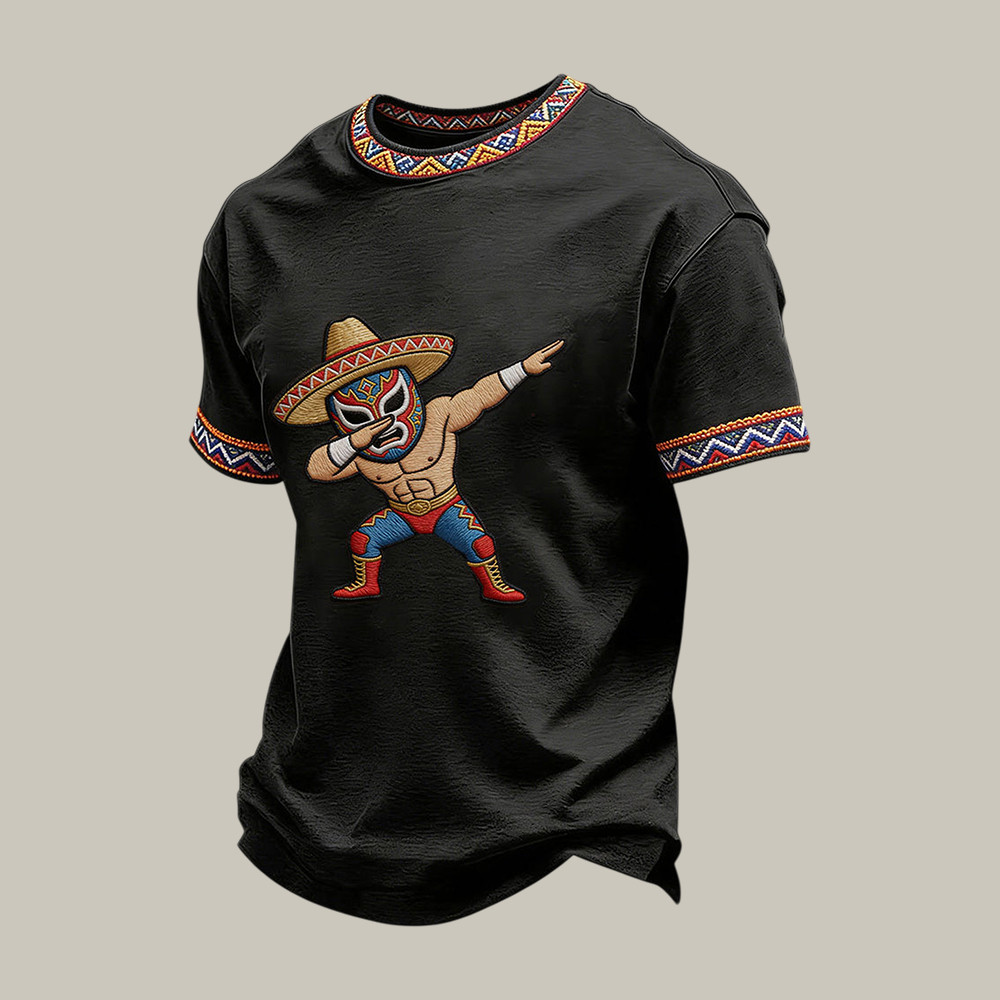Mesican Lucha Libre Dabbing Luchador T-Shirt Cinco De Mayo 2026 Clothes