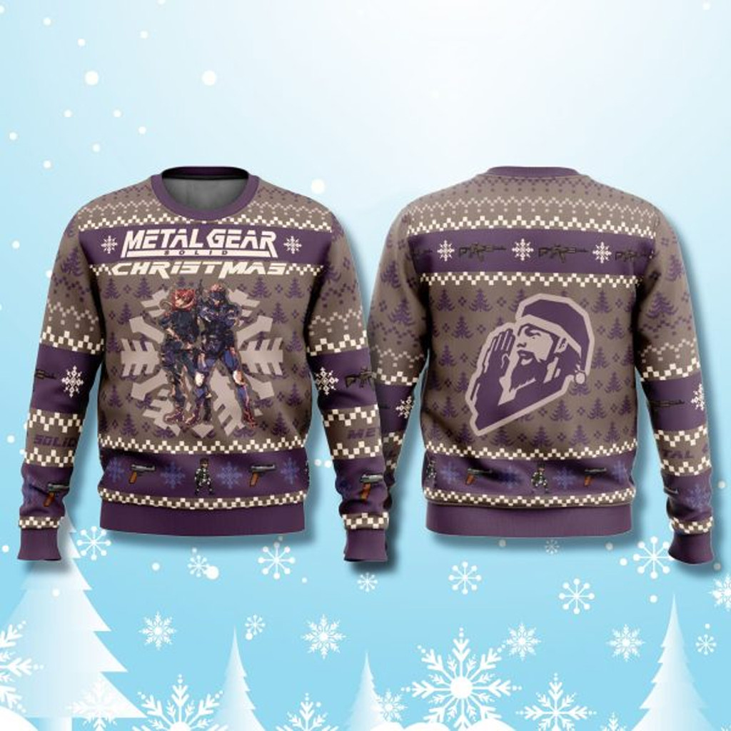 Metal Gear Solid Vintage Ugly Christmas Sweater Christmas Present Ideas For Boyfriend