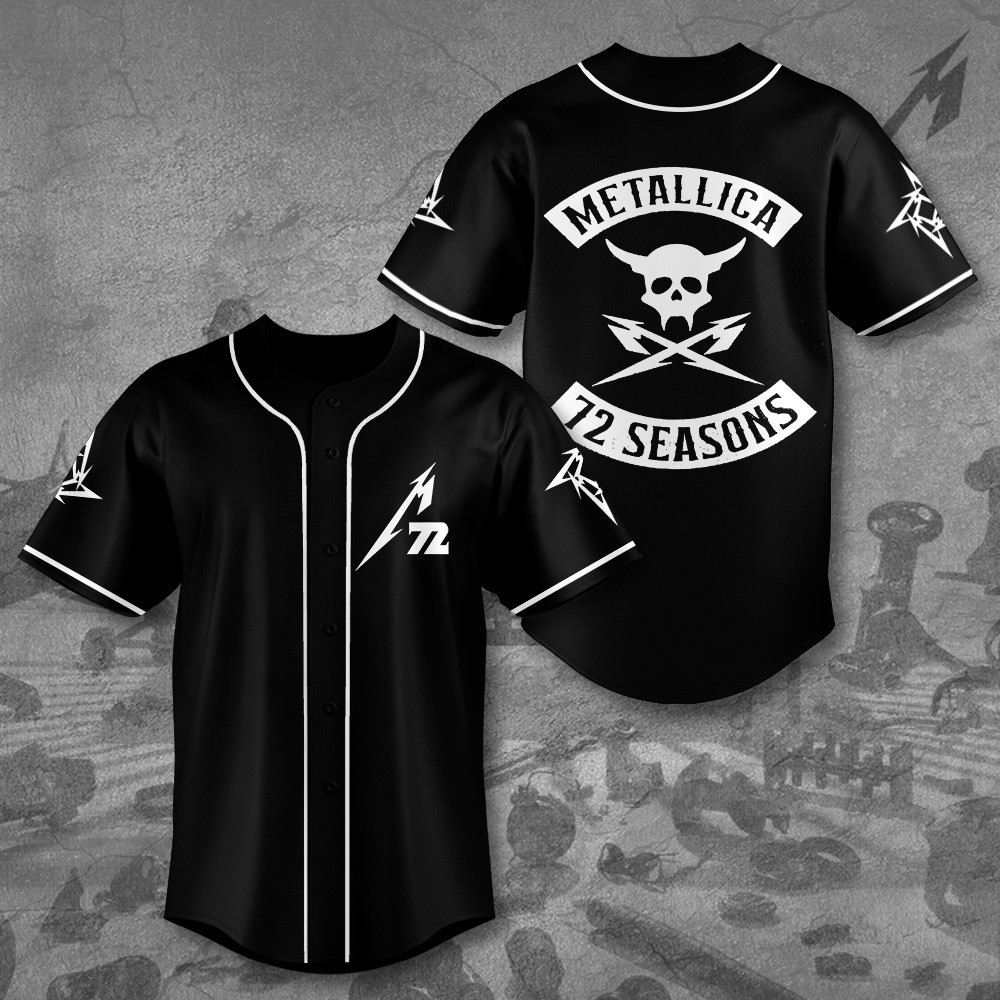 Metallica 72 Seasons Band Baseball Jersey Cool Gifts For Music Lovers