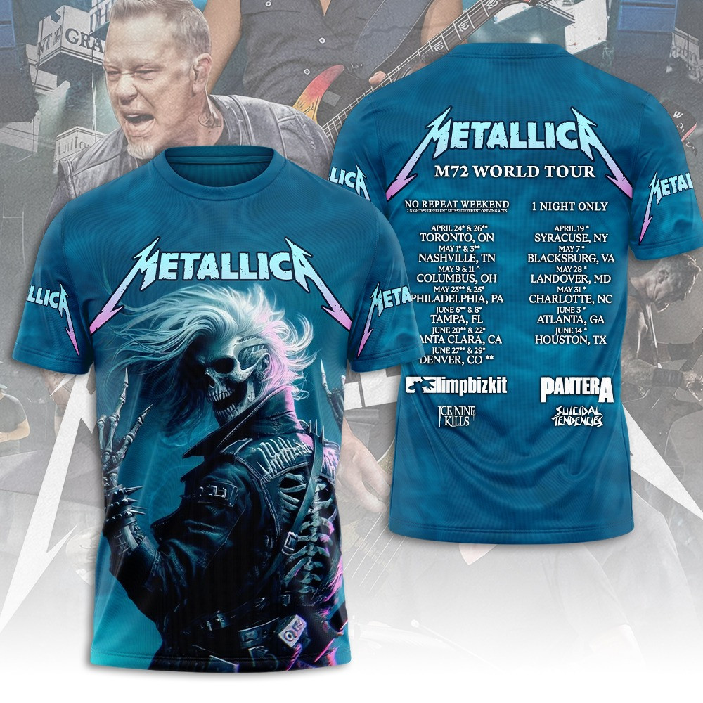 Metallica Band 2025 I Night Only M72 World Tour T-Shirt Music Gift Ideas For Guys