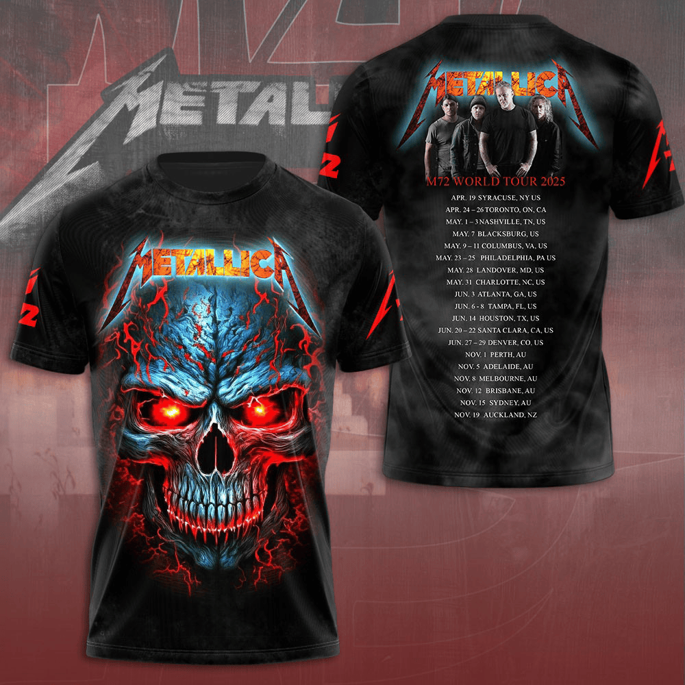 Metallica Band M72 World Tour 2025 T-Shirt Gift Ideas For Music Lovers