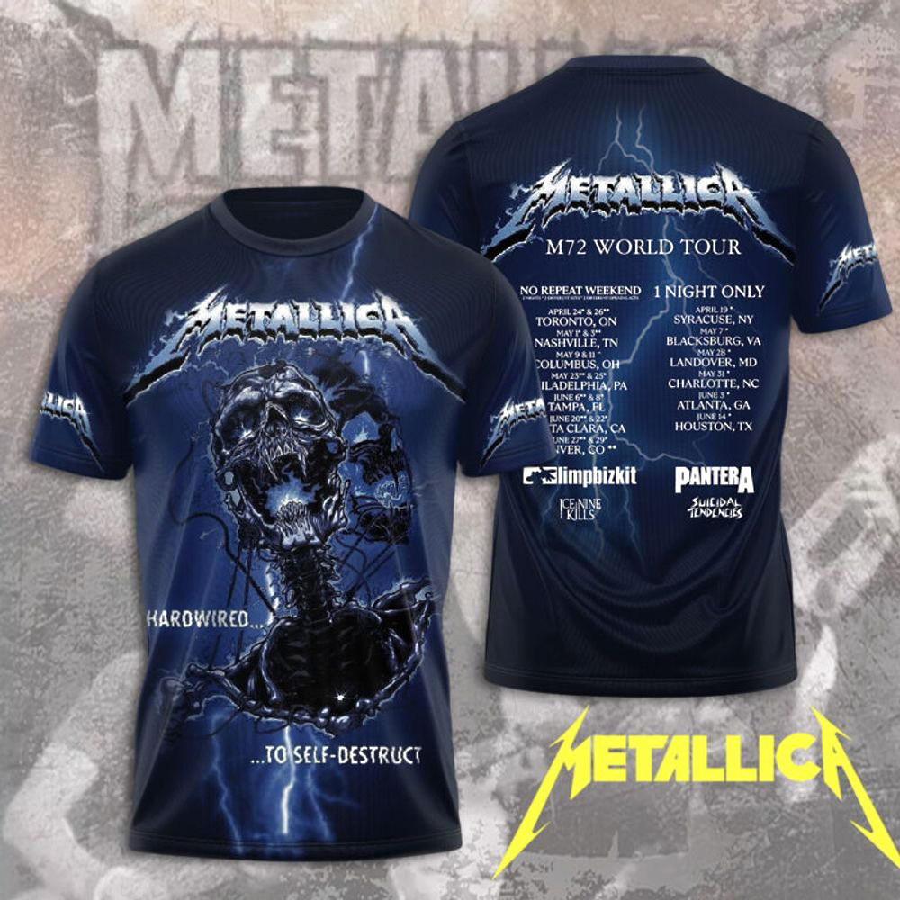 Metallica Band M72 World Tour 2025 T-Shirt Presents For Music Lovers