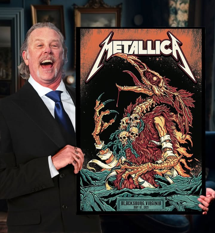 Metallica Blacksburg M72 Tour 2025 Merch Poster Metallica Band Tour Fan Gifts For Him