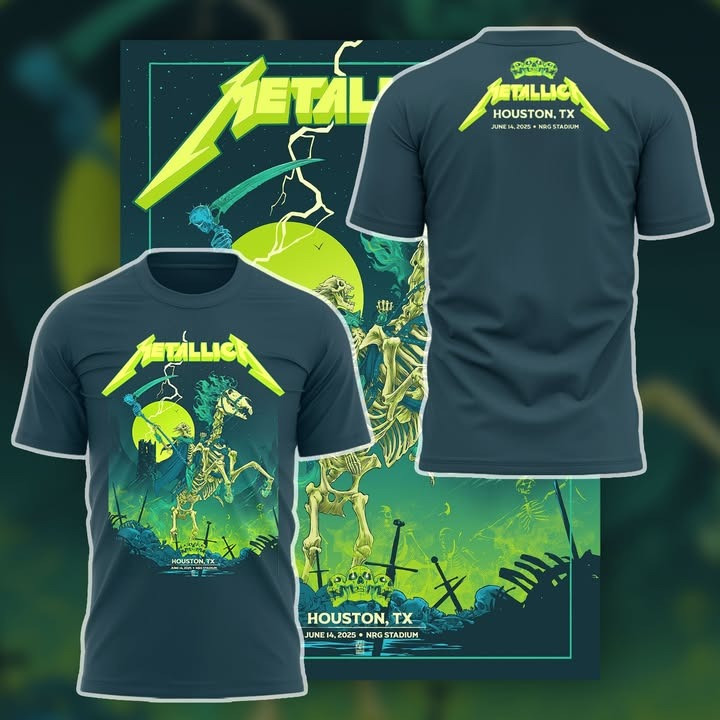 Metallica M72 Houston Texas 2025 Tour Merch T-Shirt NRG Stadium Concert Fan Cool Gifts