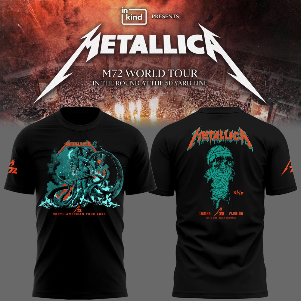 Metallica M72 Tampa Concert Black T-Shirt Metallica Merch Unique Gift For Fans