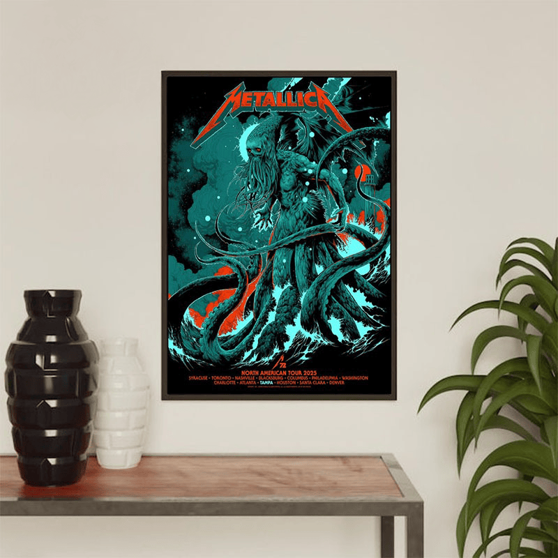 Metallica M72 Tampa Exclusive Pop Up Shop At Raymond James Stadium On June 6-8 2025 North American Tour 2025 Poster Home Decor