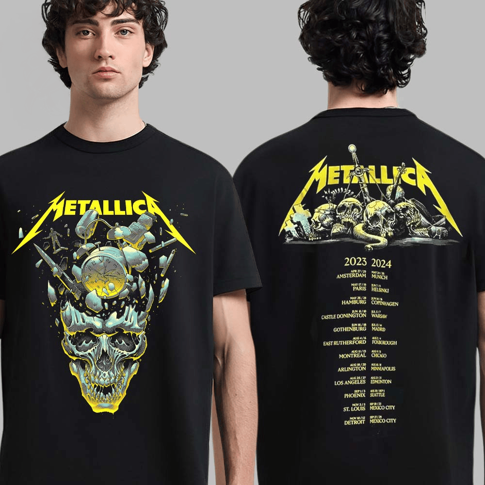 Metallica M72 Tour Merch Skull 2023 2024 Metallica T-Shirt Best Father's Day Gifts For Dad Metallica M72 Tour Merch Skull 2023 2024 Metallica T-Shirt Best Father's Day Gifts For Dad