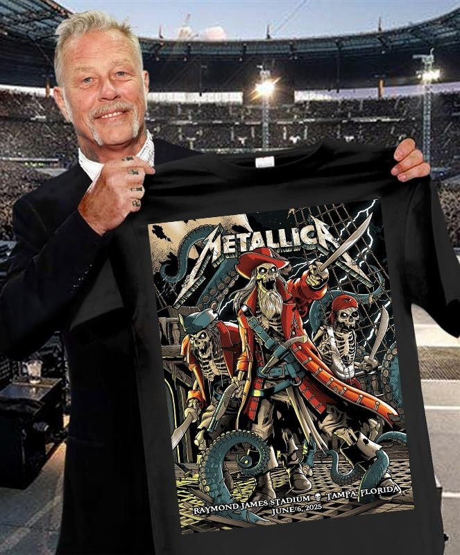 Metallica M72 Tour Merch TAMPA Florida T-Shirt 2025 Raymond James Stadium Concert Gifts