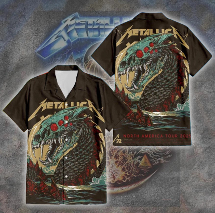Metallica M72 World Tour 2025 Hawaiian Shirt Gifts For Music Fans