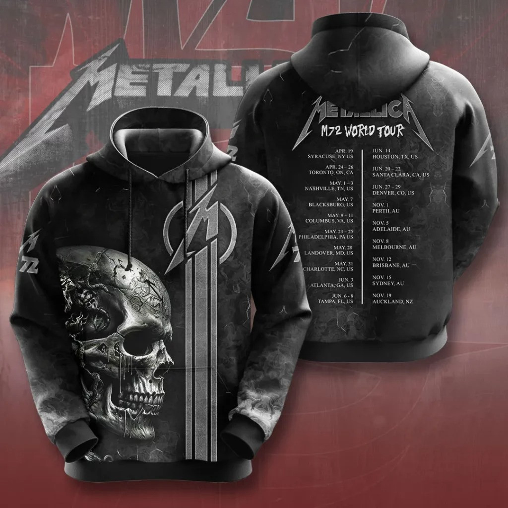 Metallica M72 World Tour 2025 Hoodie Merchandise Music Lover Metallica Gifts For Him