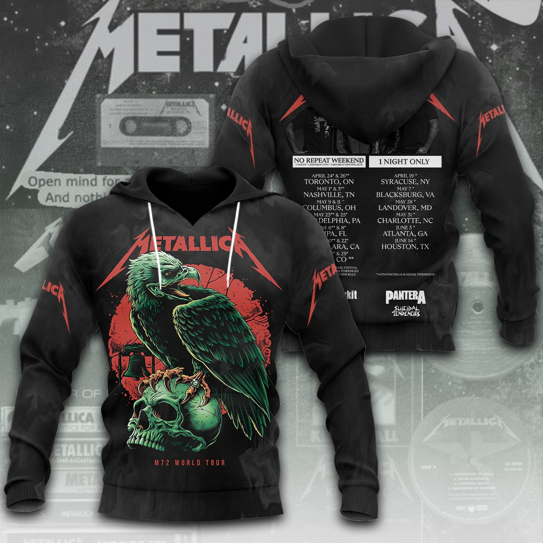 Metallica M72 World Tour 2025 Hoodie Music Lover Gift Ideas For Him