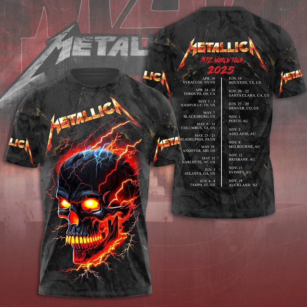 Metallica M72 World Tour 2025 Merch T-Shirt Apparel Gifts For Metallica Fans