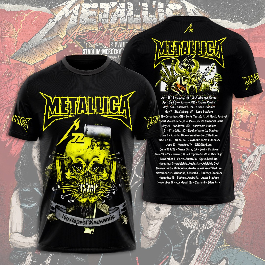 Metallica M72 World Tour 2025 T-Shirt Best Gifts For Concert Lovers