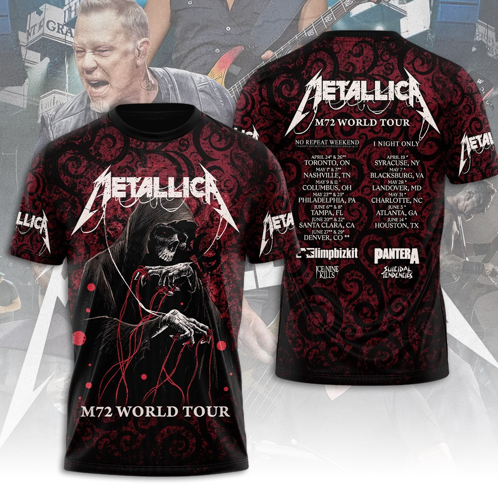 Metallica M72 World Tour 2025 T-Shirt Unique Gifts For Music Lovers