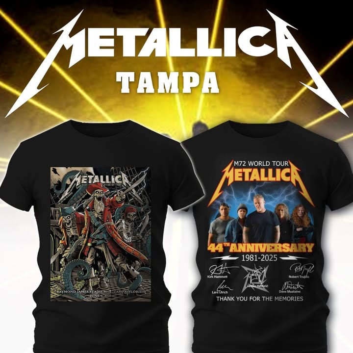 Metallica M72 World Tour 44th Anniversary 1981-2025 T-Shirt M72 Merch