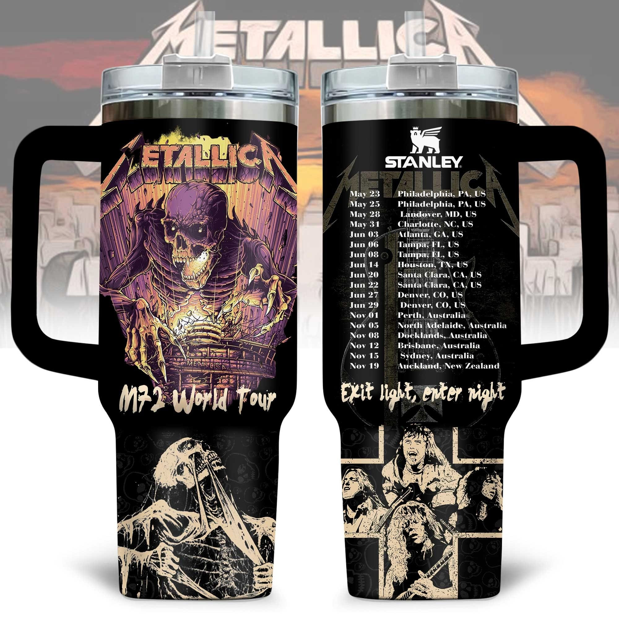 Metallica M72 World Tour Exit Light Enter Night Tumbler Metallica Merch