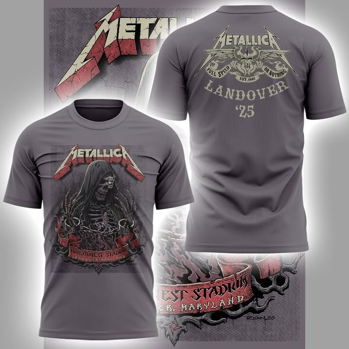 Metallica M72 World Tour Merch Landover Maryland 2025 T-Shirt Best Gifts For Fans