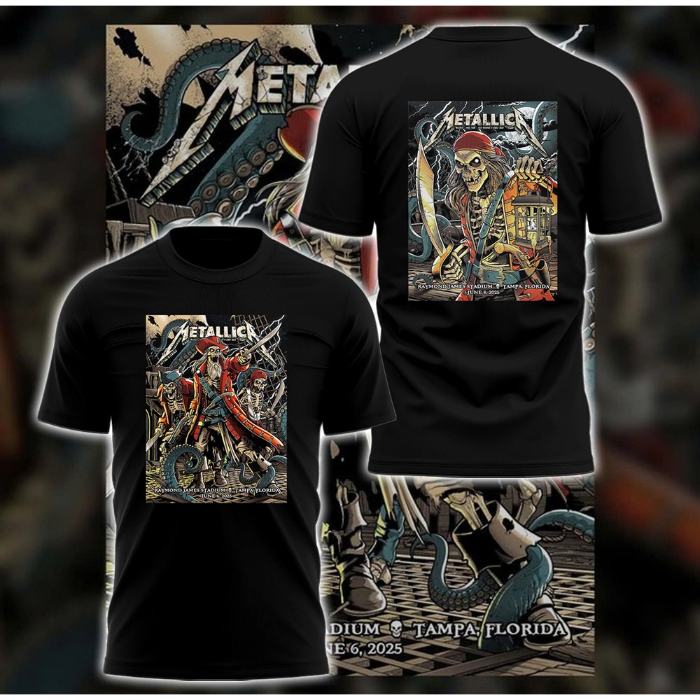 Metallica M72 World Tour Tampa Concert Black T-Shirt Metallica Merch Unique Gift For Fans