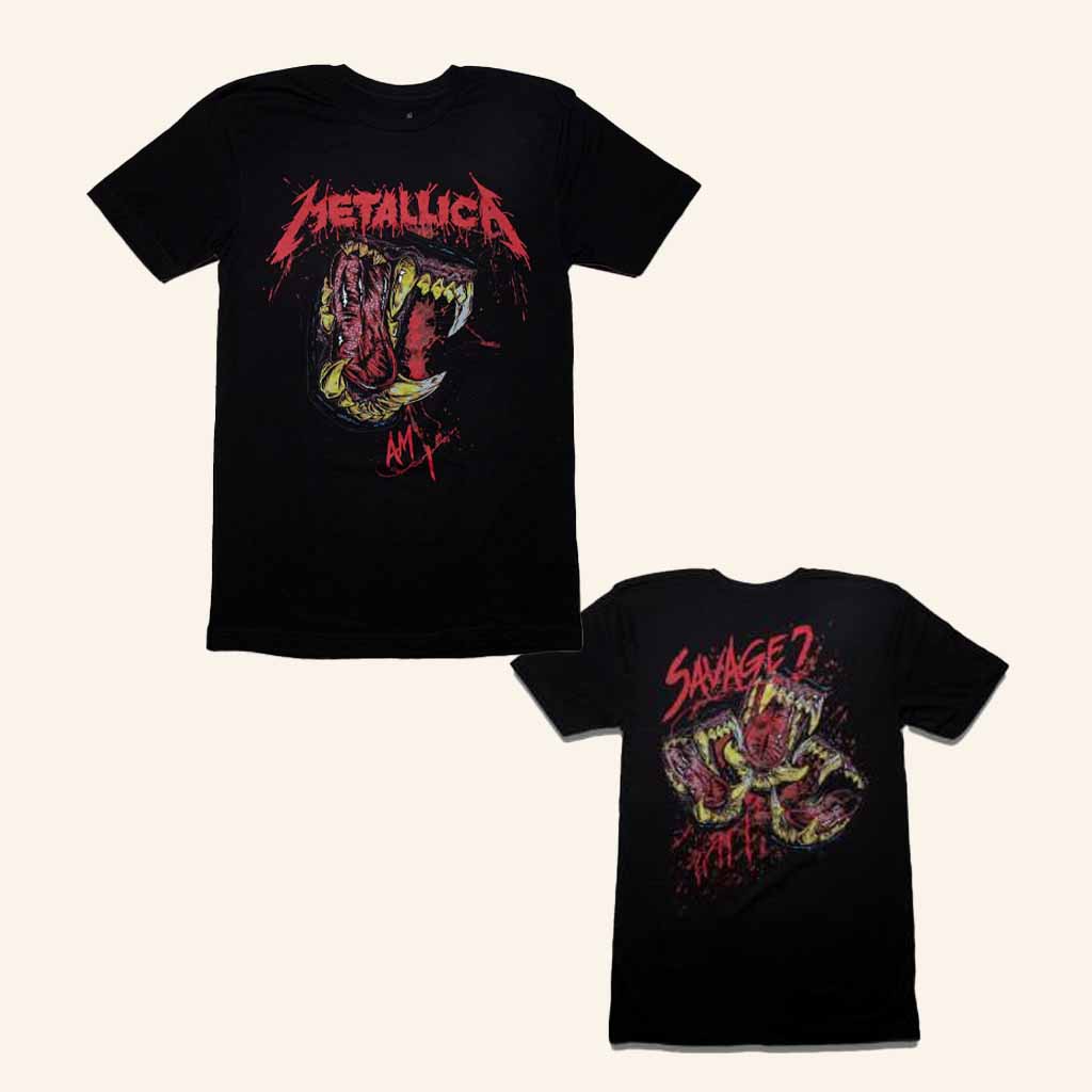 Metallica Merch Am I Savage T-Shirt Music Related Gifts For Guys Metallica Merch Am I Savage T-Shirt Music Related Gifts For Guys