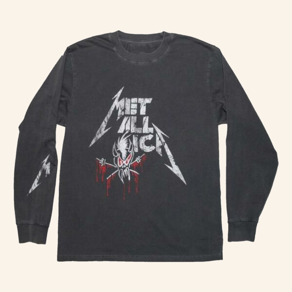 Metallica Merch Bloody Scary Guy Long Sleeve Shirt Xmas Presents For Him Metallica Merch Bloody Scary Guy Long Sleeve Shirt Xmas Presents For Him