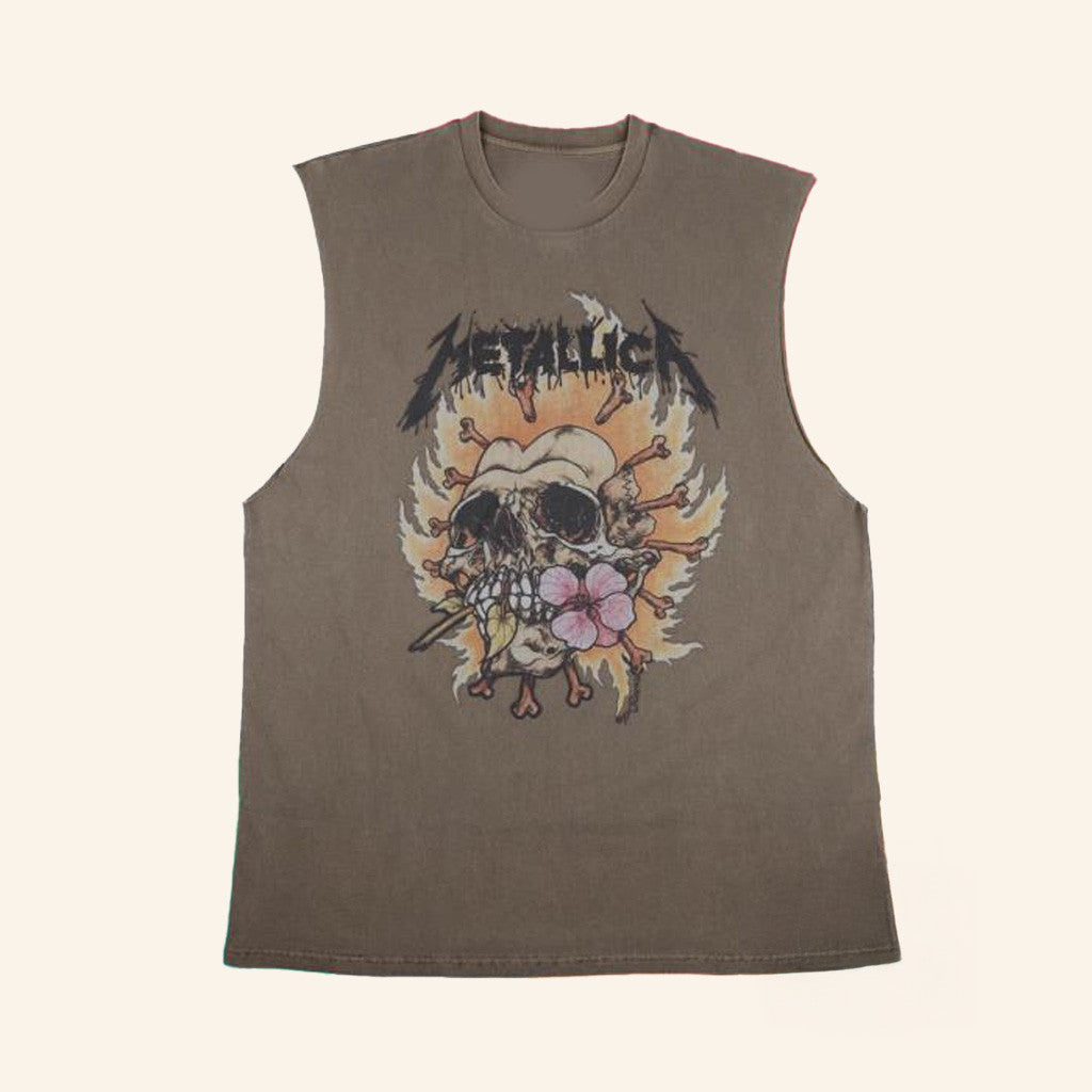 Metallica Merch Burning Flower Muscle Tank Birthday Presents For Fans Metallica Merch Burning Flower Muscle Tank Birthday Presents For Fans