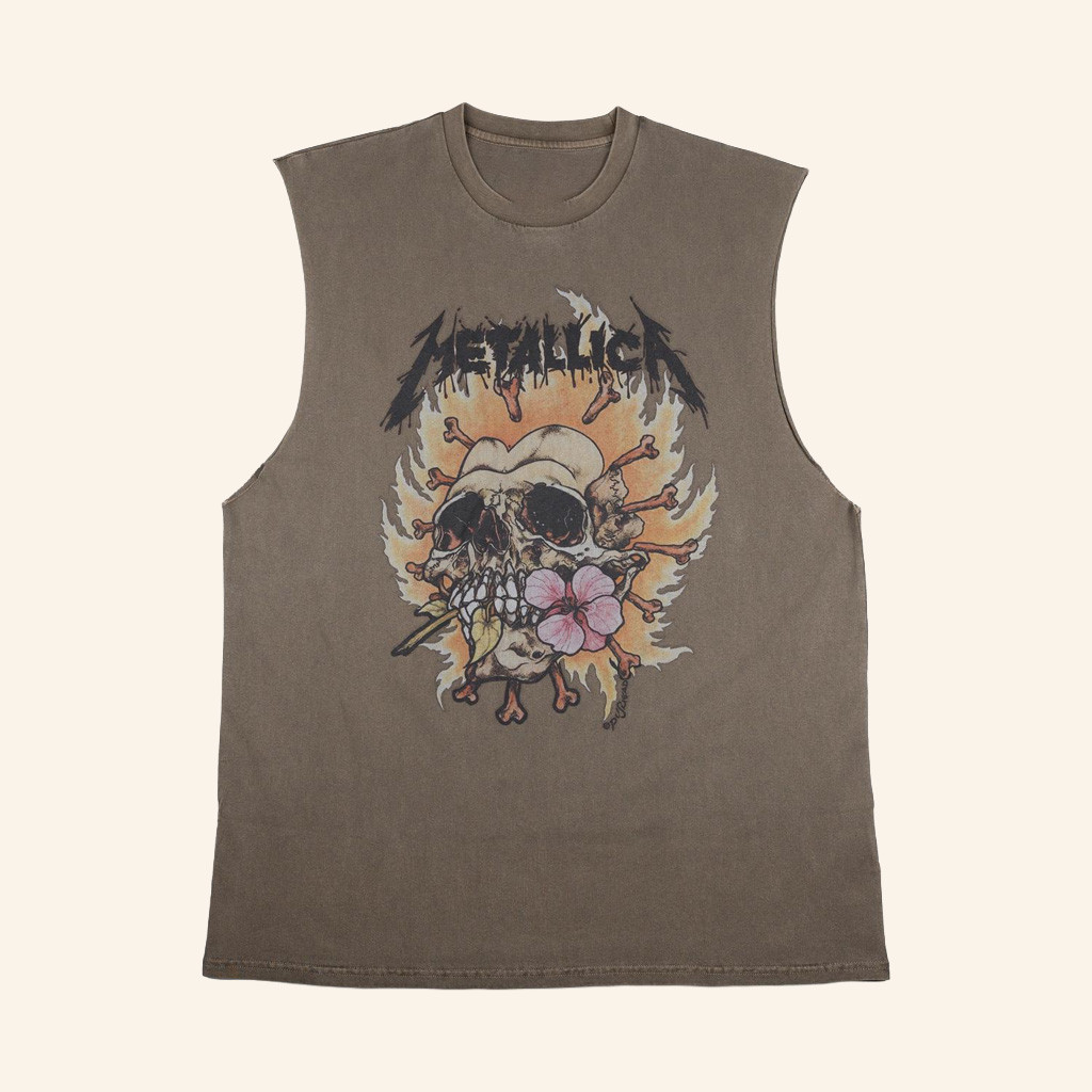 Metallica Merch Burning Flower Tank Gift Ideas For Music Lovers Metallica Merch Burning Flower Tank Gift Ideas For Music Lovers