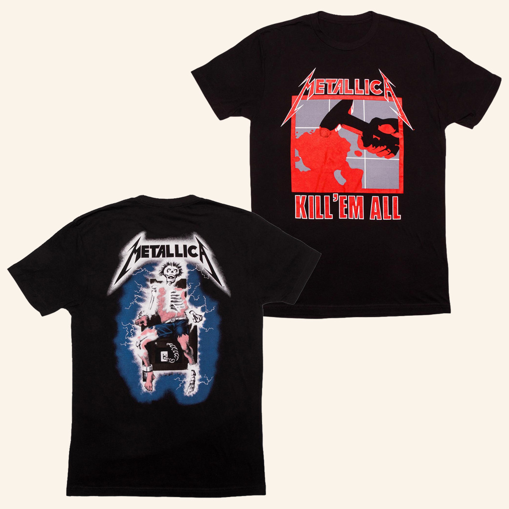 Metallica Merch Kill 'Em All T-Shirt Birthday Gifts For Music Lovers