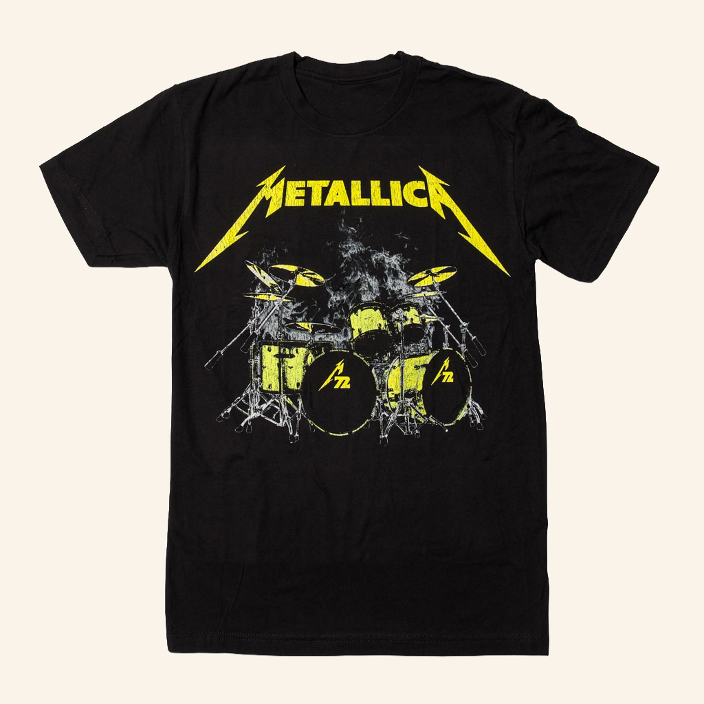 Metallica Merch Lars Ulrich M72 Drum Set T-Shirt Best Gifts For Music Lovers