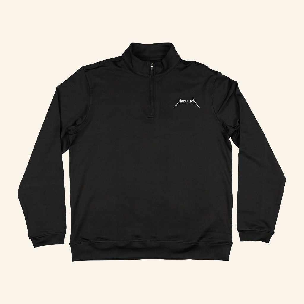 Metallica Merch Logo Quarter Zip Sweatshirt Cool Gifts For Music Lovers Metallica Merch Logo Quarter Zip Sweatshirt Cool Gifts For Music Lovers