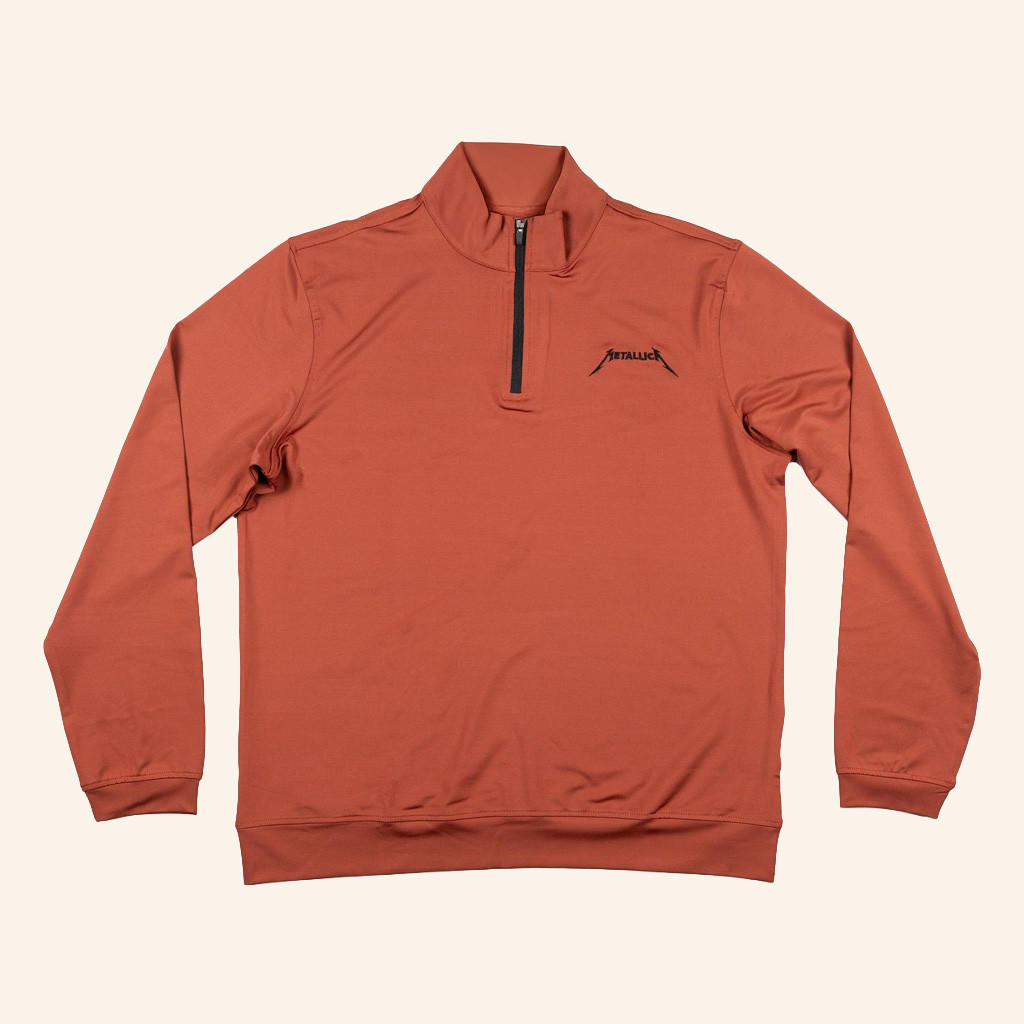 Metallica Merch Logo Quarter Zip Sweatshirt Unique Gifts For Music Lovers