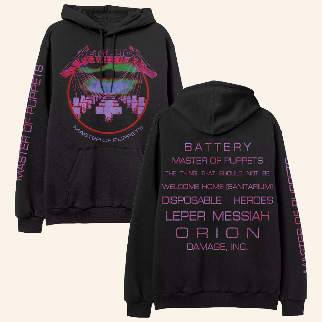 Metallica Merch Master Of Puppets Hoodie Cool Gifts For Music Lovers