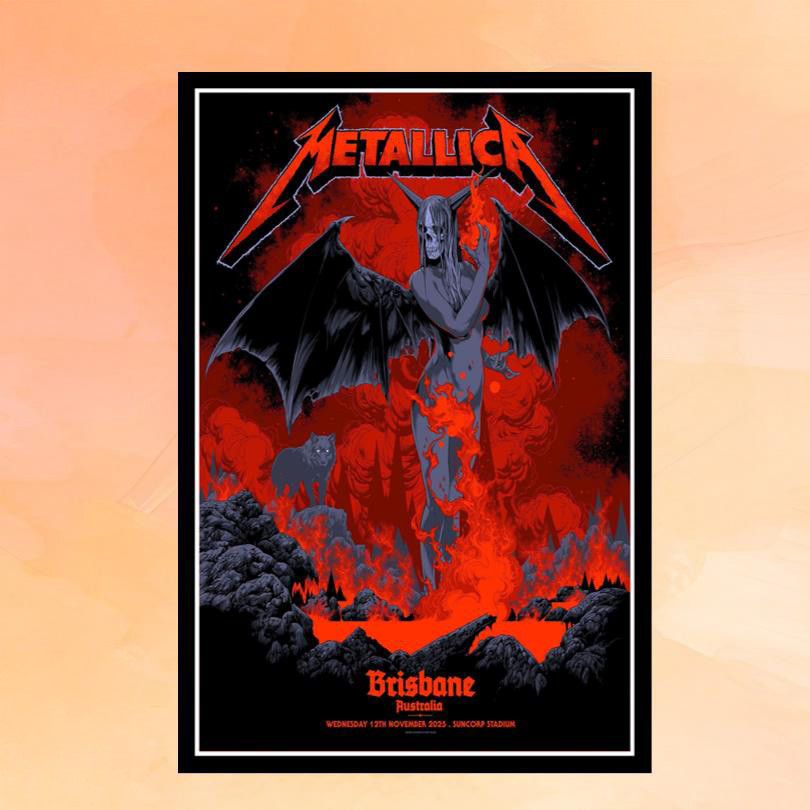 Metallica Merch Metallica Brisbane QLD Australia Nov 12th 2025 Tour Poster Wall Art Decor