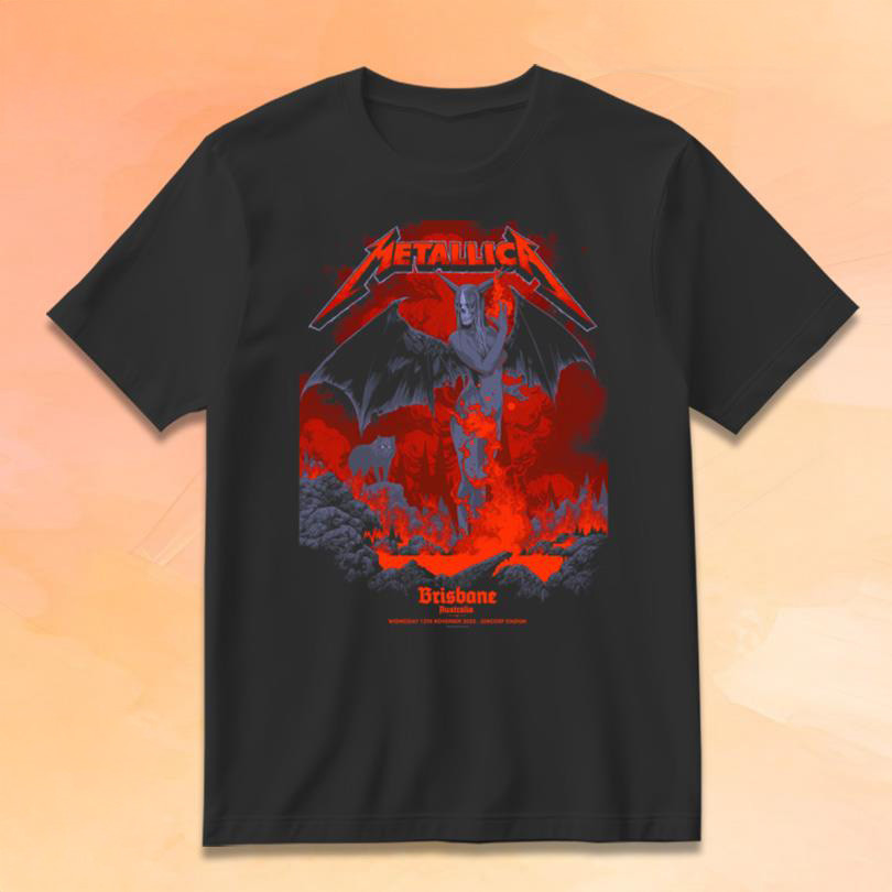 Metallica Merch Metallica Brisbane QLD Australia Nov 12th 2025 Tour T-Shirt Gifts For Music Fan
